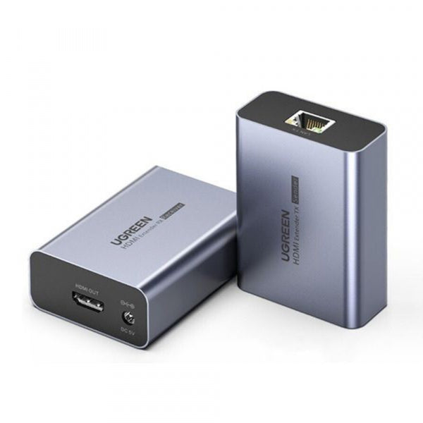 Ugreen Video Adapter CM455 (20519EU), HDMI - RJ45, 1080P, Grey