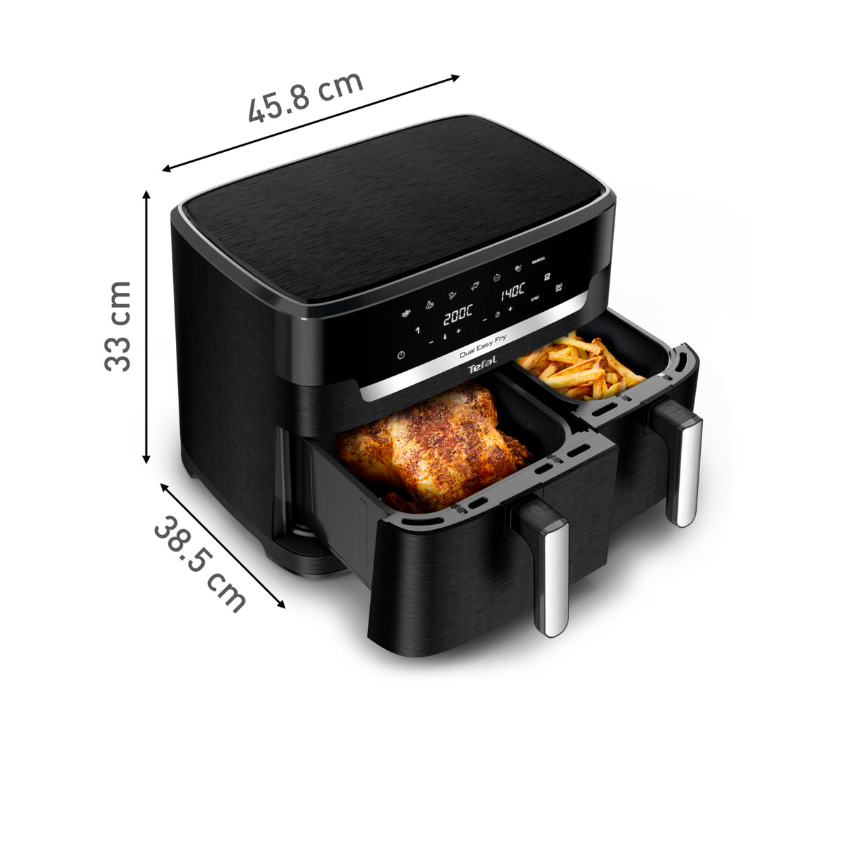 Tefal Dual Easy Fry XXL 11L Heißluftfritteuse EY9428