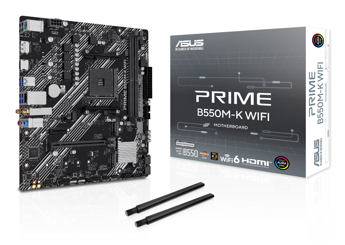 ASUS PRIME B550M-K WIFI Carte Mère mATX B550 AM4 - vue 5