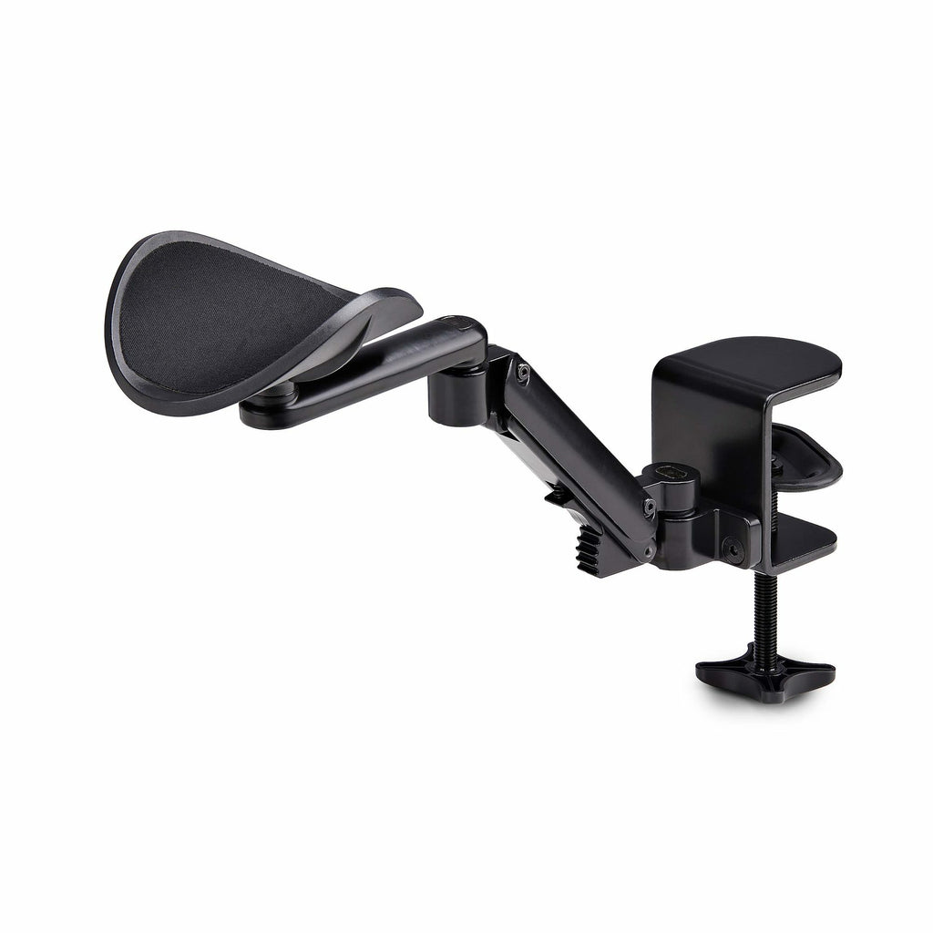 StarTech.com Repose-Bras Articulé Ergonomique pour Bureau, Rotation 360 Degrés, Installation par Serrage, Noir
