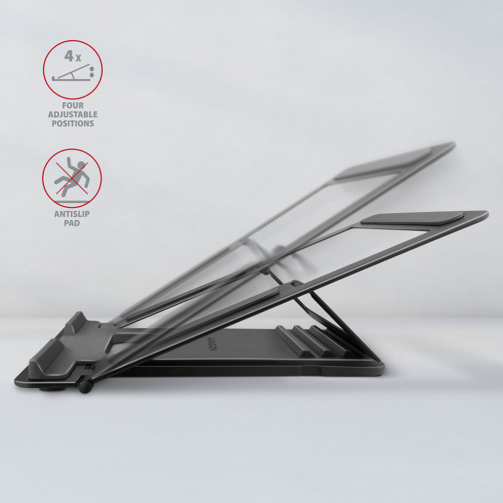 Axagon STND-L Support de livres Support pour ordinateur portable et tablette Gris 43,9 cm (17.3") - vue 3