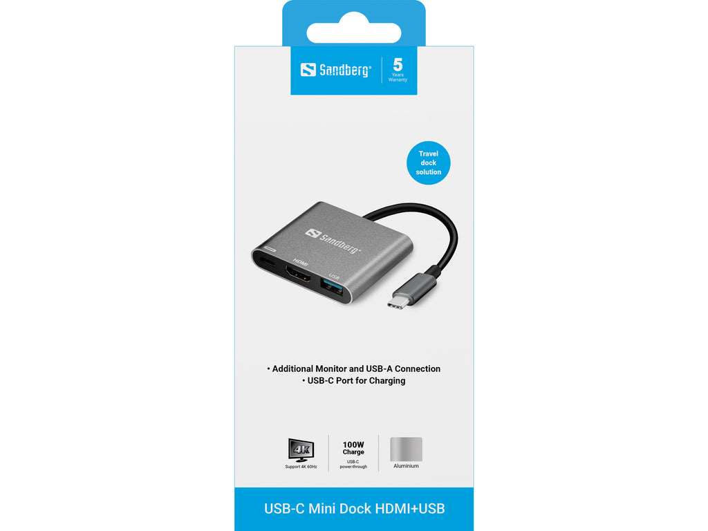 Sandberg USB-C Mini Dock HDMI+USB