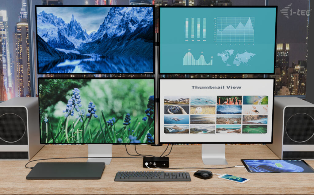 i-tec Thunderbolt 5 Quattro Display Docking Station, 5x USB, 2.5G LAN, Power Delivery 140W