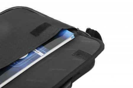 Manhattan Sacoche PC Portable Cambridge 14,1" Noire, Design Clamshell, Poche Accessoires et Bandoulière Amovible