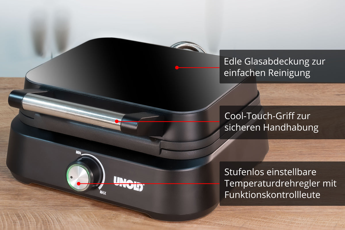 Unold 48275 moule à gauffres 2 gauffre(s) 1500 W Noir