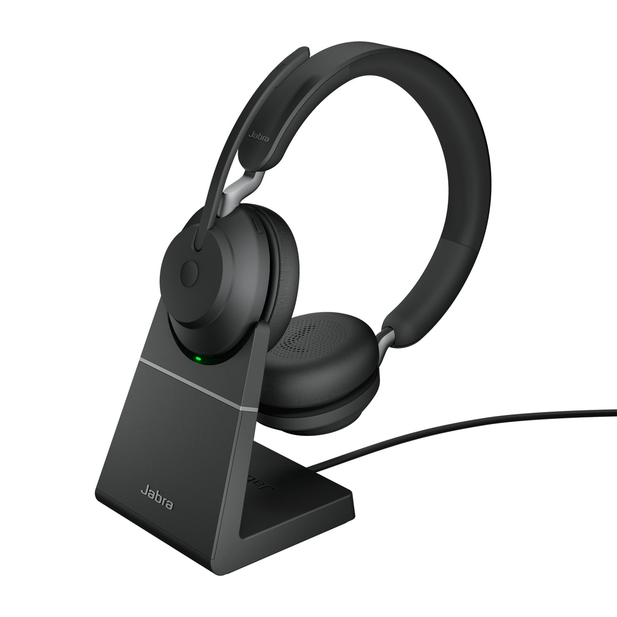 Jabra Evolve2 65 Casque Sans Fil Bluetooth avec Socle de Chargement, USB Type-C, Noir