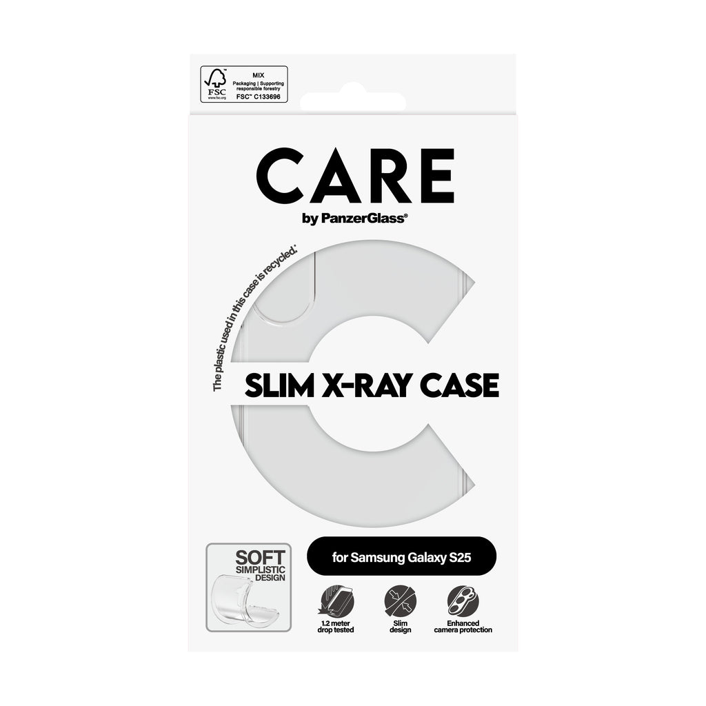 PanzerGlass PanzerGlass CARE™ by ® X-Ray Case Samsung Galaxy S25 coque de protection pour téléphones portables Housse Transparent