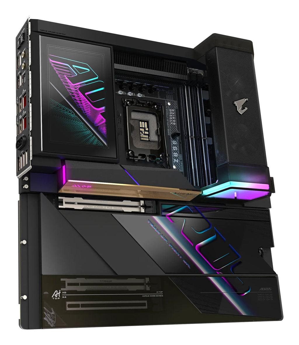 GIGABYTE Z890 AORUS XTREME AI TOP Carte Mère - Prend en charge les processeurs Intel Core Ultra (Série 2), VRM 22+1+2 phases, jusqu'à 9500MHz DDR5 (OC), PCIe 5.0 M.2, Wi-Fi 7, Thunderbolt 5