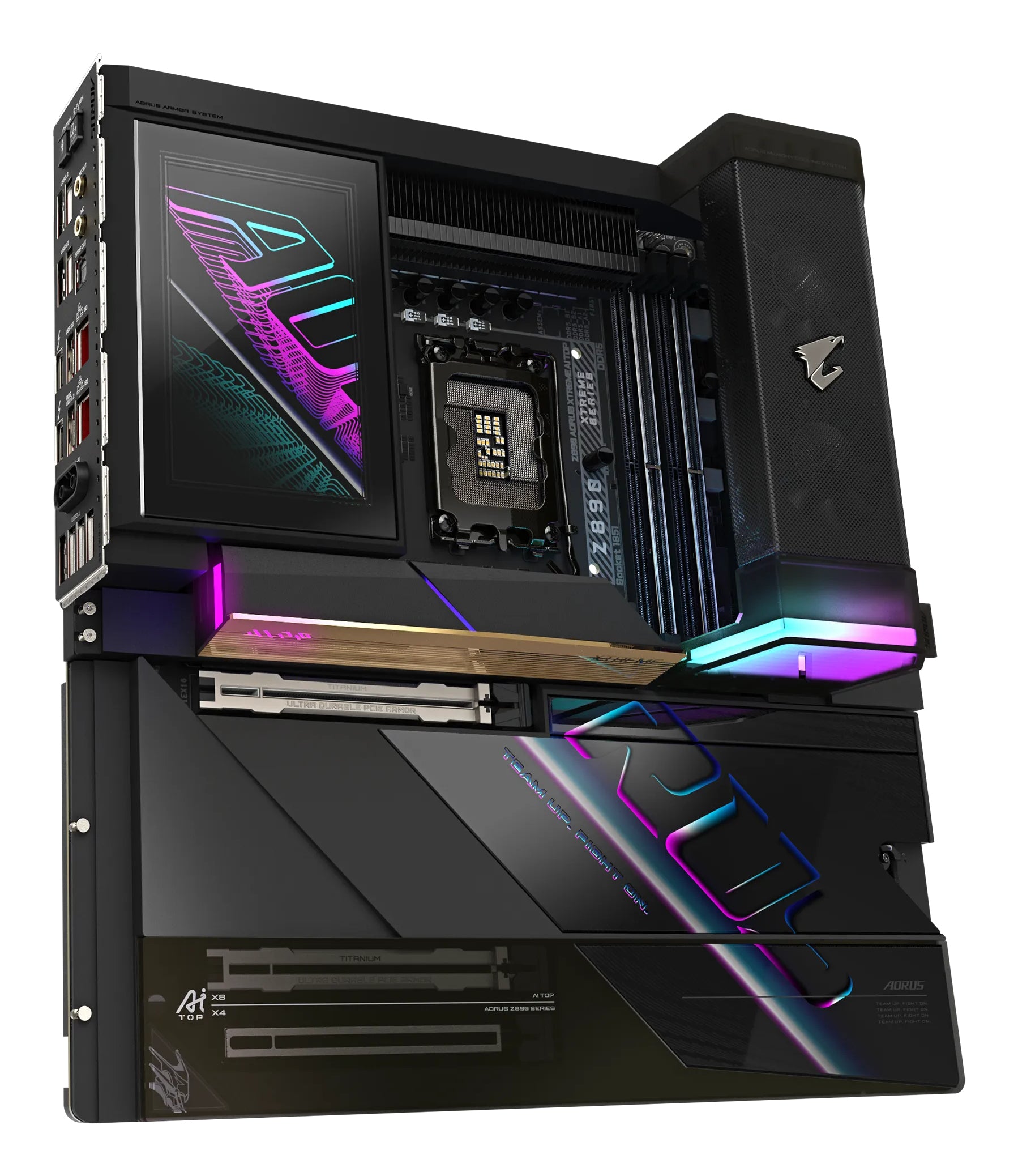 GIGABYTE Z890 AORUS XTREME AI TOP Carte Mère - Prend en charge les processeurs Intel Core Ultra (Série 2), VRM 22+1+2 phases, jusqu'à 9500MHz DDR5 (OC), PCIe 5.0 M.2, Wi-Fi 7, Thunderbolt 5