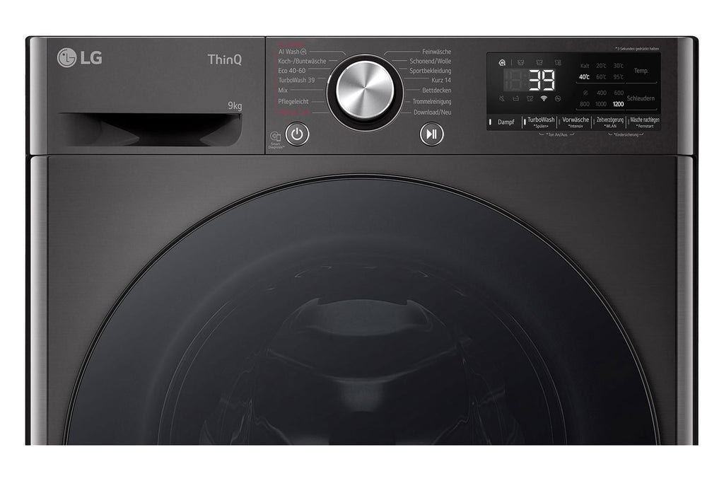 LG F2V7SLIM9B machine à laver Charge avant 9 kg 1200 tr/min Noir - vue 5