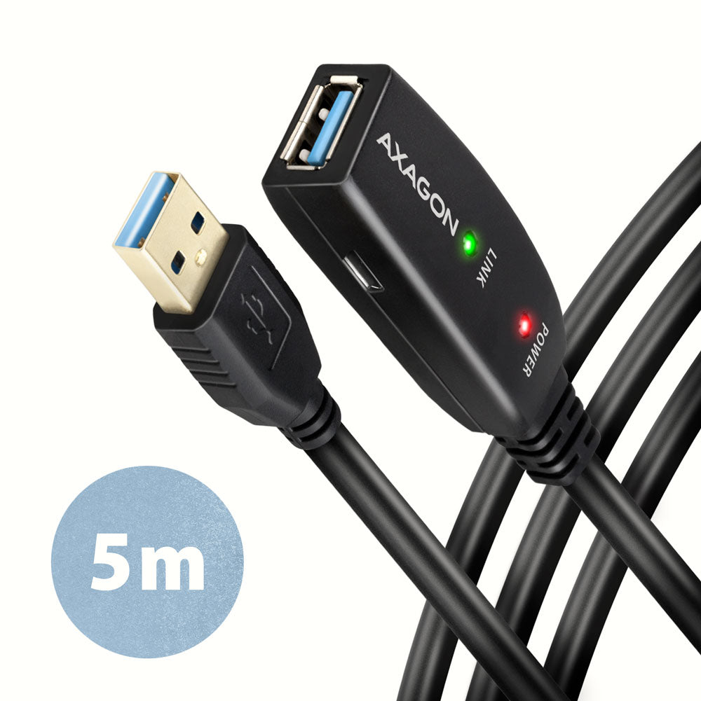 Axagon ADR-305 USB 3.2 Gen 1 A-M -> A-F active extension/repeater cable 5m - Kabel - Digital/Daten câble USB USB 3.2 Gen