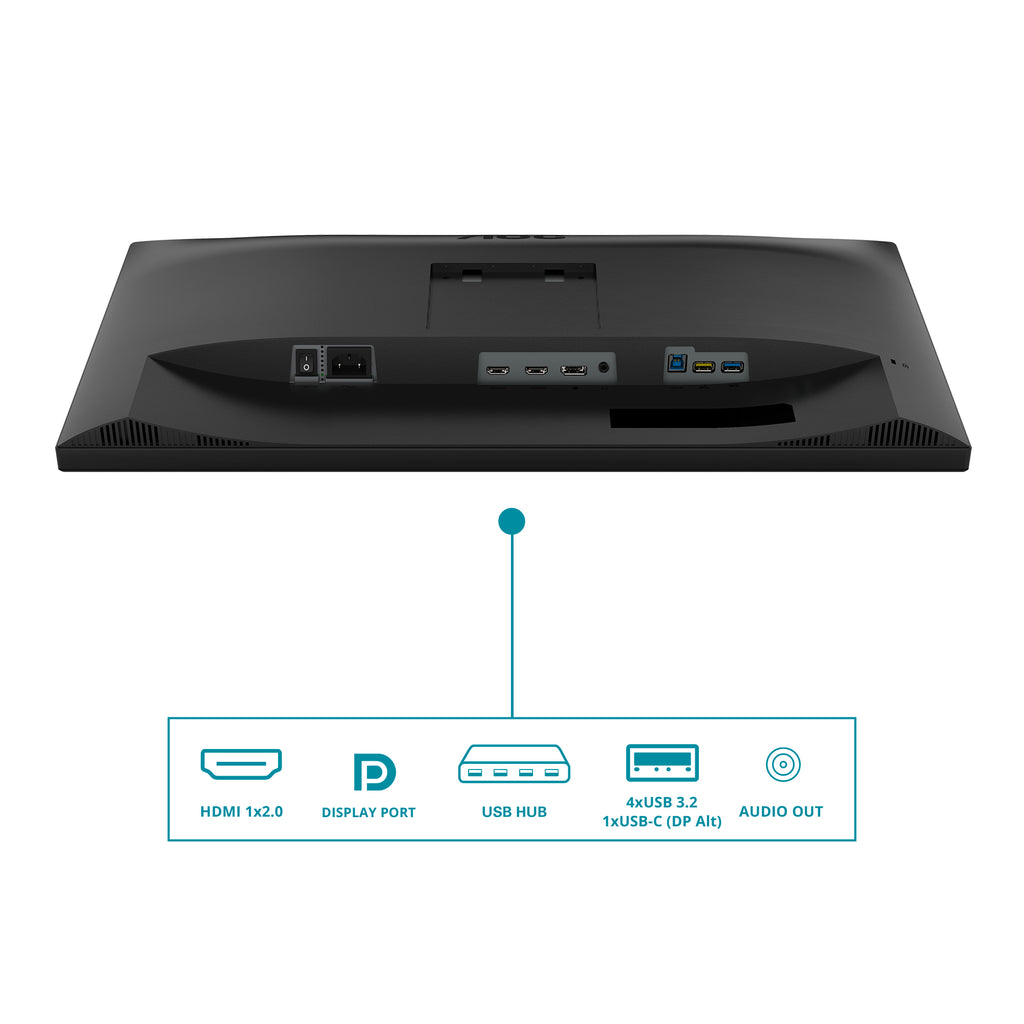 AOC V5 CU34V5C/BK/23 écran plat de PC 86,4 cm (34") 3440 x 1440 pixels Wide Quad HD LED Noir