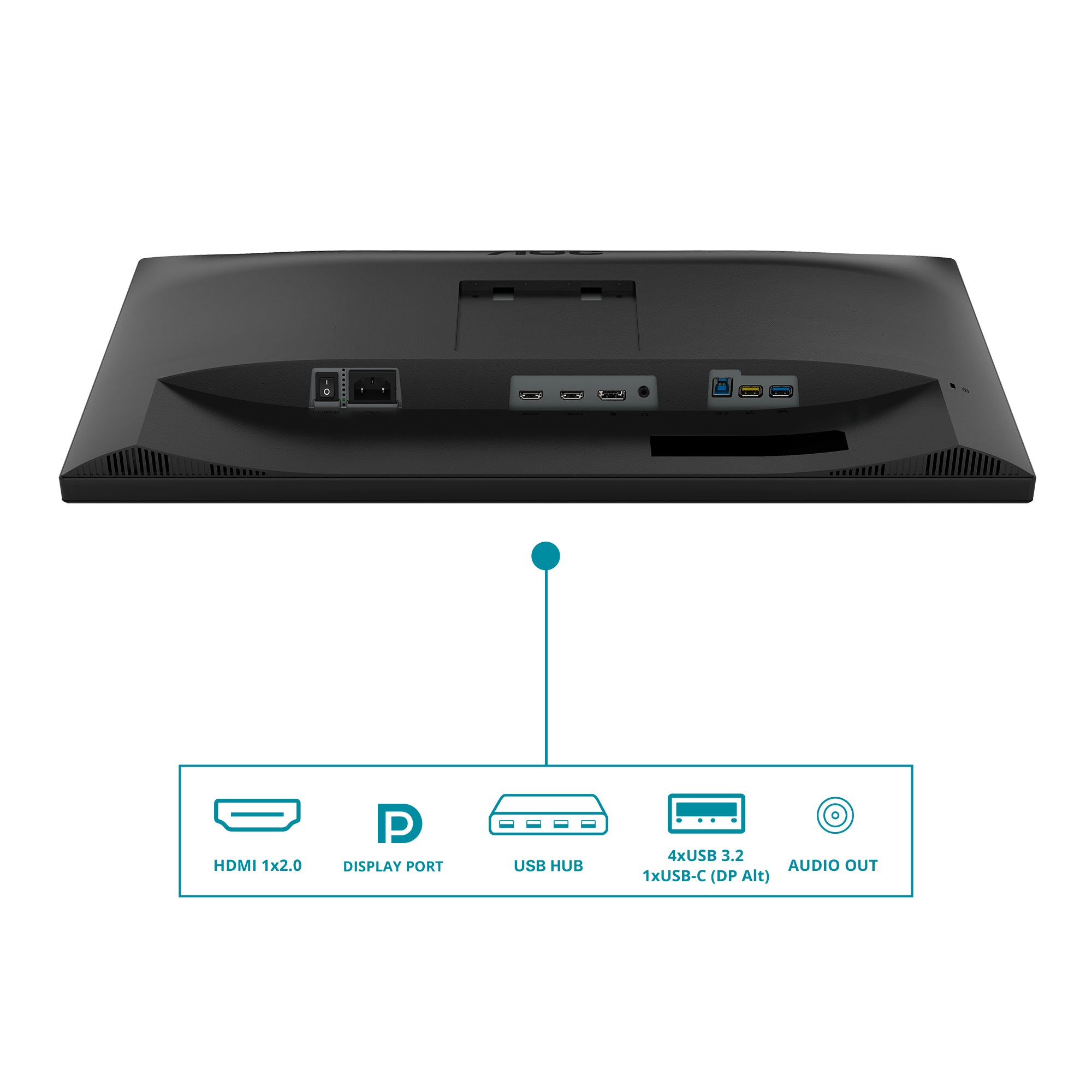 AOC V5 CU34V5C/BK/23 écran plat de PC 86,4 cm (34") 3440 x 1440 pixels Wide Quad HD LED Noir