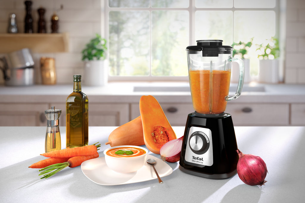Tefal BlendForce II BL4358 1,25 L Mélangeur de table 800 W Noir, Acier brossé