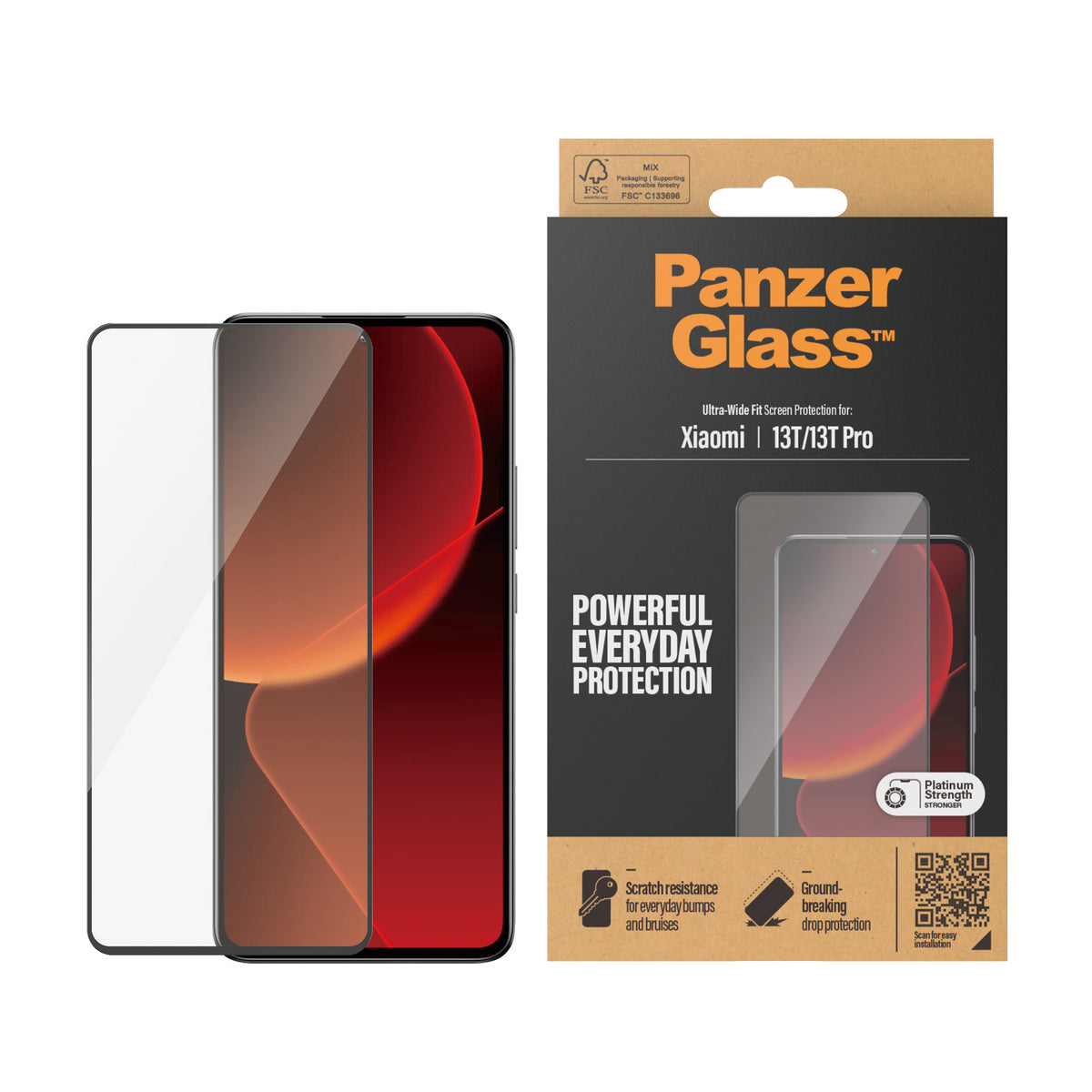 PanzerGlass ® Screen Protector Xiaomi 13T | 13T Pro | Ultra Wide Fit Protection d'écran transparent 1 pièce(s)
