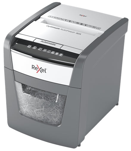 Rexel Optimum AutoFeed+ 50X destructeur de papier Destruction croisée 55 dB 22 cm Noir, Gris - vue 2