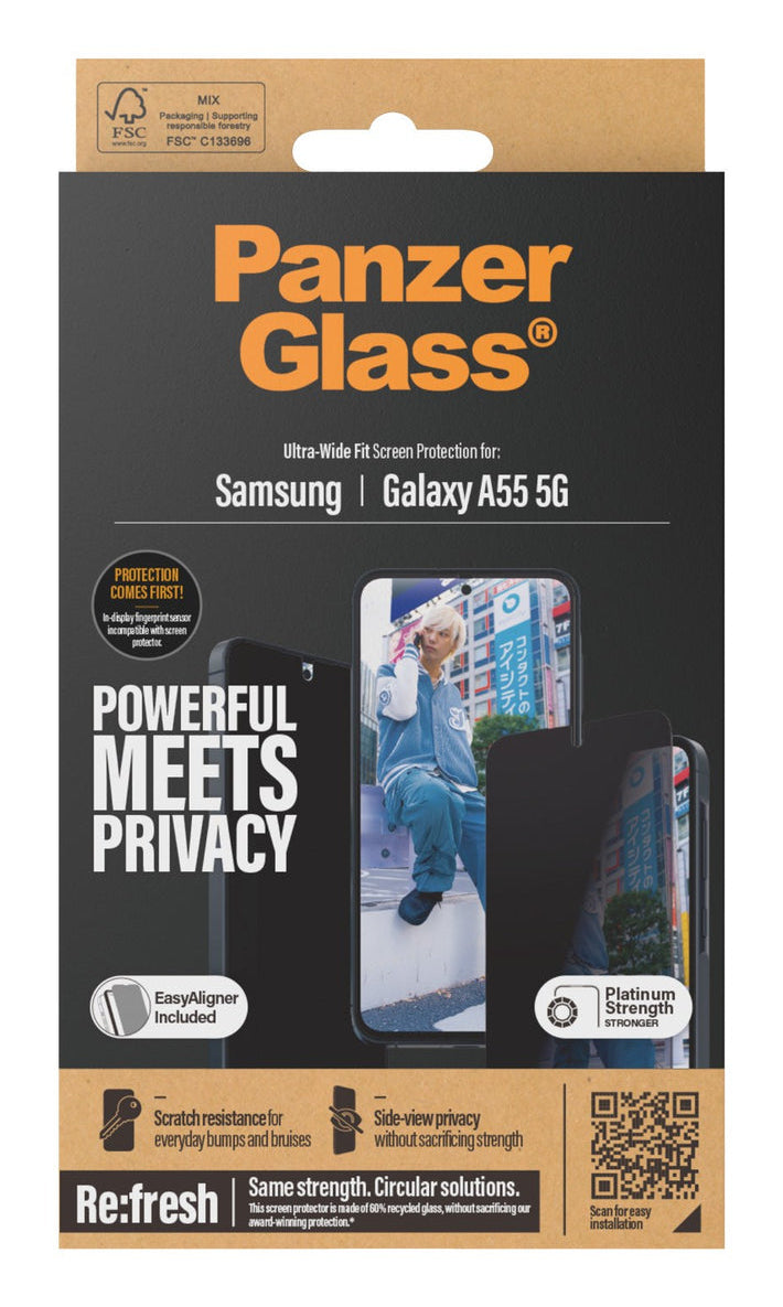 PanzerGlass P7358 écran et protection arrière de téléphones portables Protection de l'écran contre les regards indiscrets Samsung 1 pièce(s)