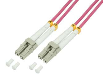 LogiLink FP4LC11 câble InfiniBand et à fibres optiques 100 m Rose