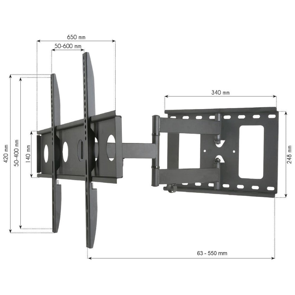 Techly ICA-PLB 148L support pour téléviseur 165,1 cm (65") Noir - vue 4