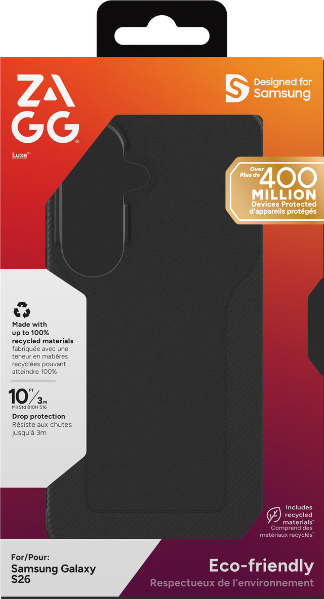 ZAGG Luxe coque de protection pour téléphones portables 16 cm (6.3") Housse Noir