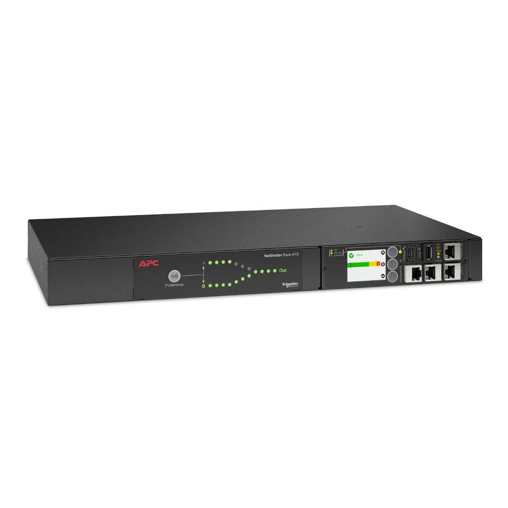 APC Automatic Transfer Switch AP4423A - (8x) C13 + (1x) C19, 3680W, montable en rack 1U - vue 4