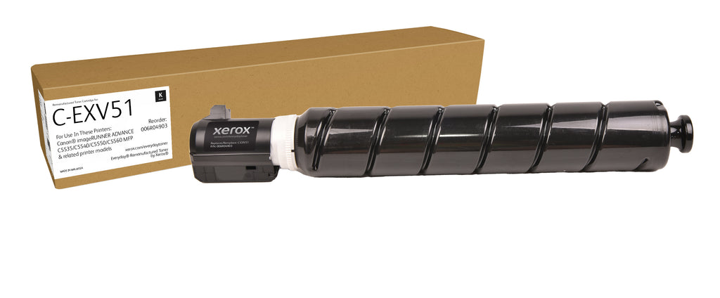 Toner remanufacturé Noir Everyday™ de Xerox compatible avec Canon C-EXV51 (0481C002), Capacité standard