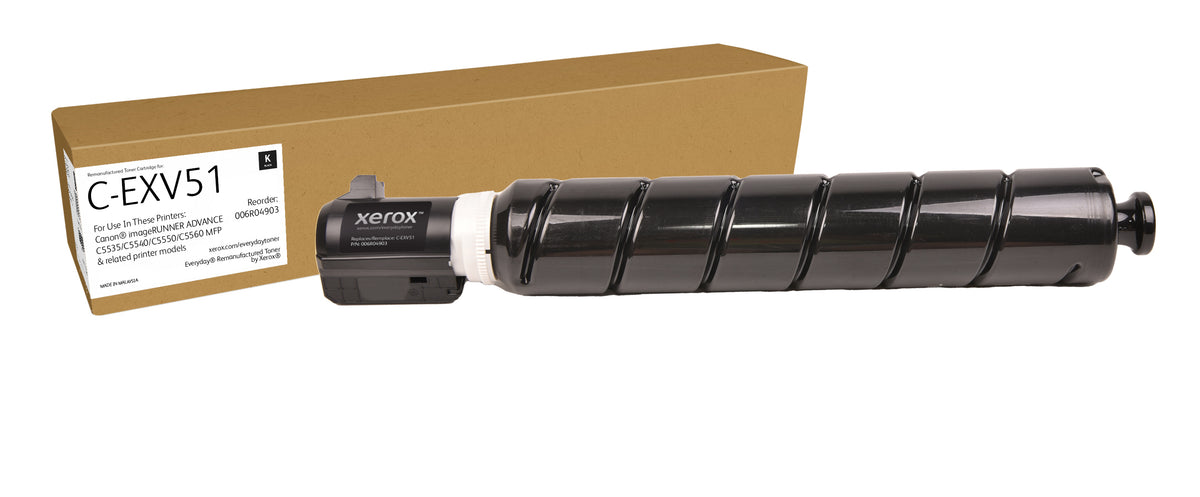 Toner remanufacturé Noir Everyday™ de Xerox compatible avec Canon C-EXV51 (0481C002), Capacité standard