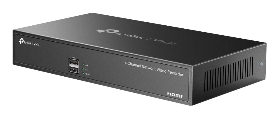 TP-Link VIGI NVR1004H Enregistreur Vidéo Réseau, 4 Canaux, Noir
