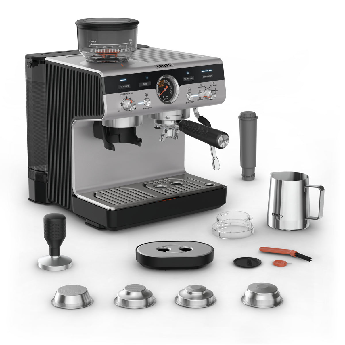Krups Precision XP801T10 Machine à Café Expresso Semi-Automatique, 3 L