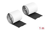 Delock Klettband selbstklebend mit Haft- und Flauschband L 1 m x B 50 mm schwarz