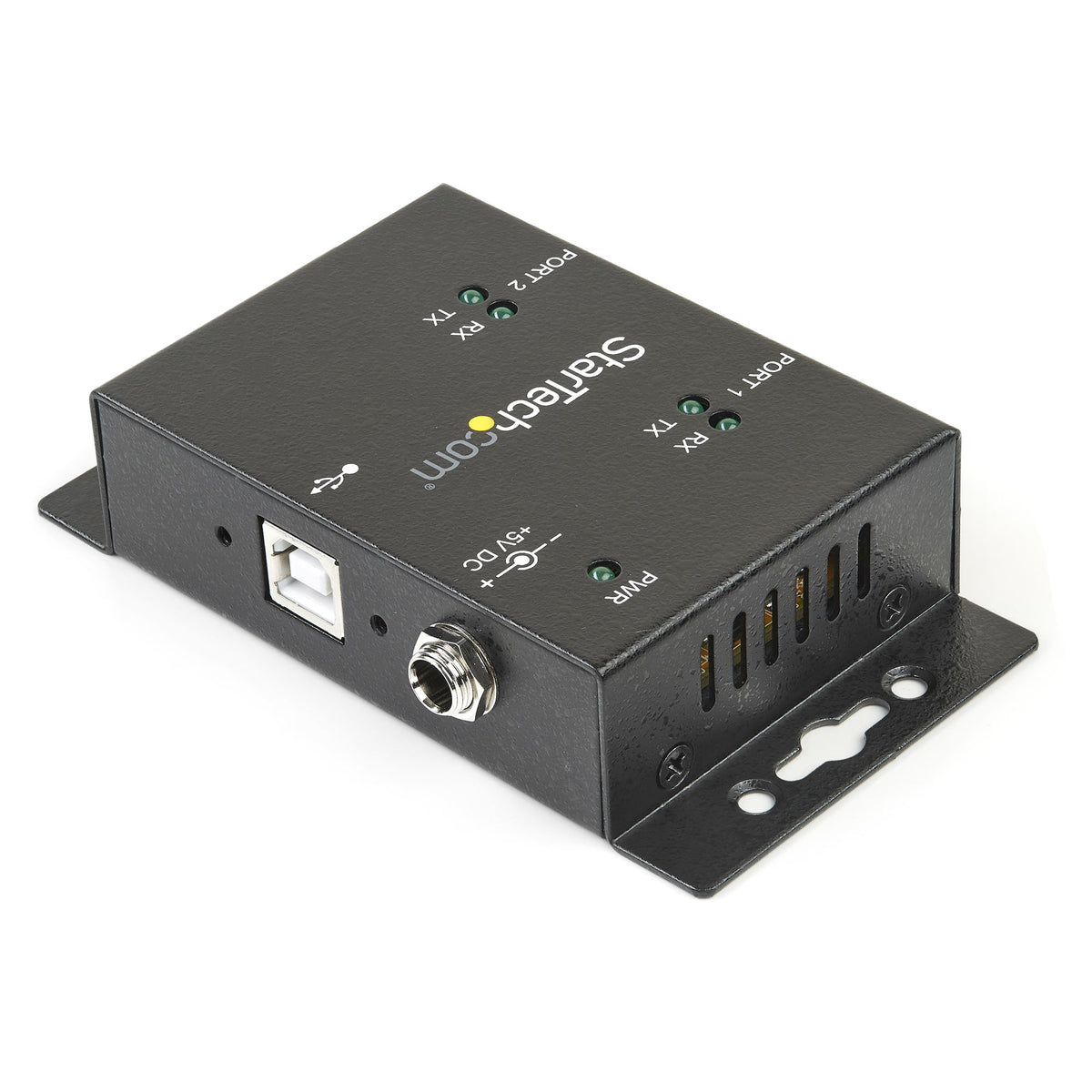 StarTech.com Hub adaptateur industriel USB vers série 2 ports à fixation murale avec clips de rail DIN - vue 2