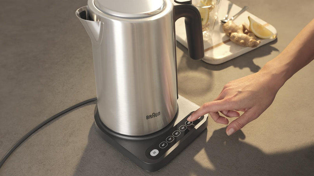 Braun WK 5205 BK bouilloire 1,7 L 2200 W Noir, Acier inoxydable