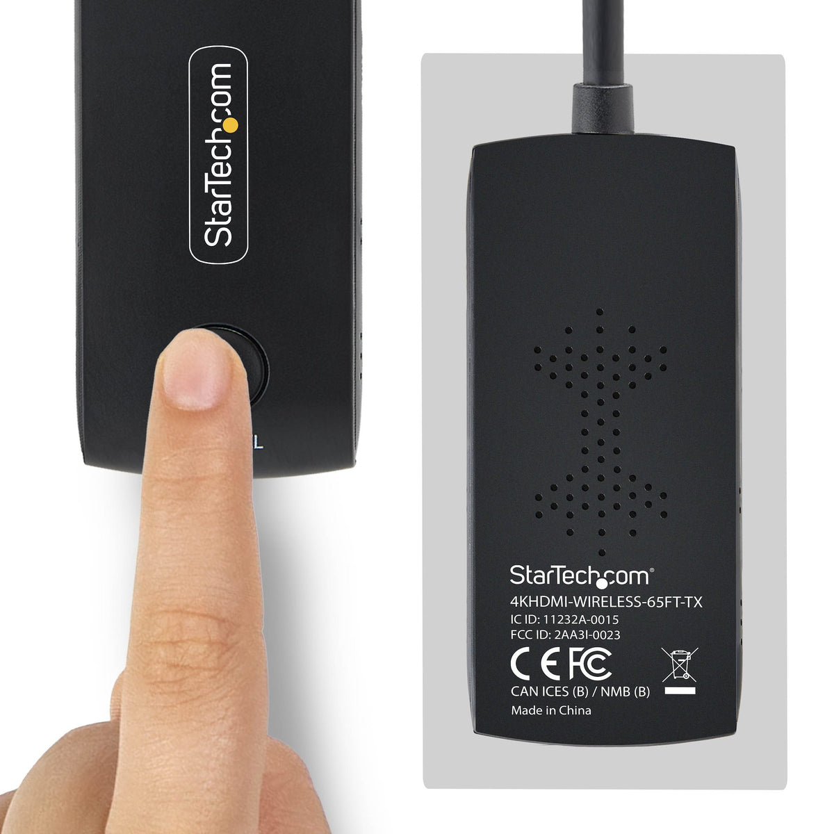 StarTech.com Extendeur HDMI Sans Fil pour Salles de Réunion et Espaces de Travail Collaboratifs, 4K 60Hz, Portée de 20m,