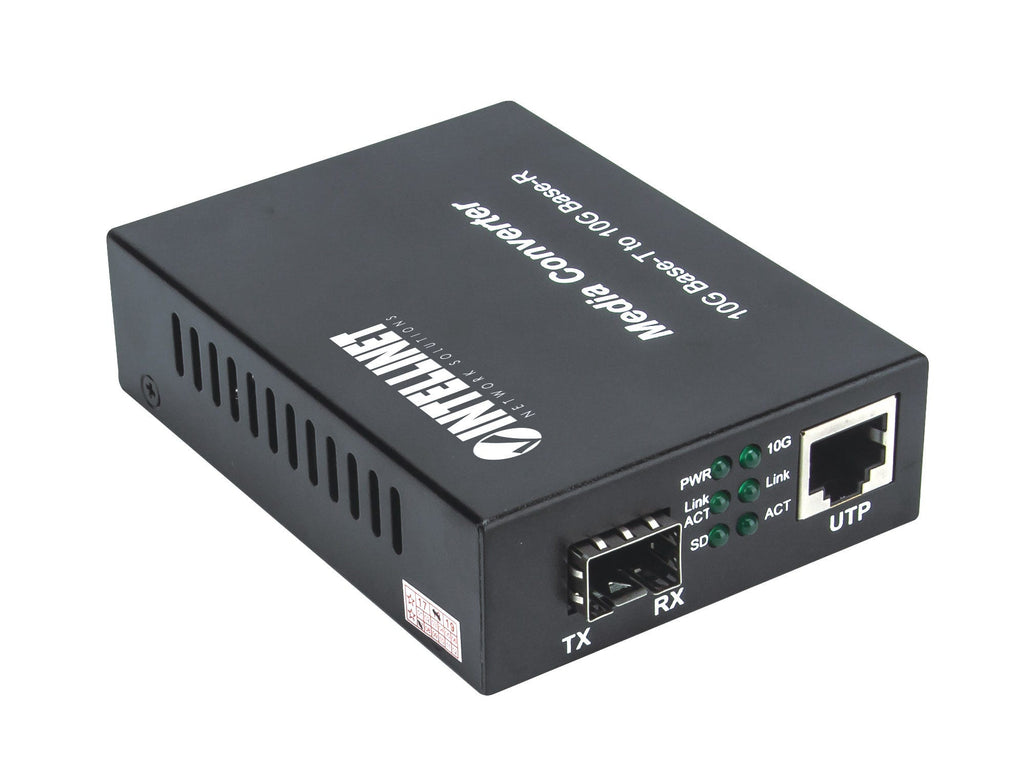 Intellinet 508193 Convertisseur de Support Réseau 10 Gbps Noir