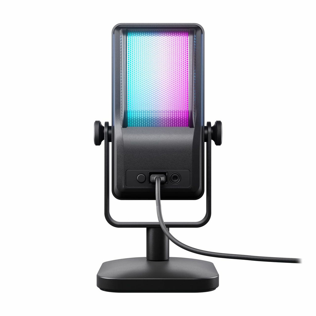 Microphone de Table USB Ngale R Noir avec Éclairage RGB