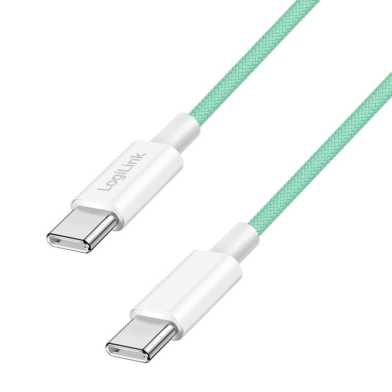 LogiLink CU0347 câble USB USB 2.0 1 m USB C 0,48 Gbit/s 60 W Vert