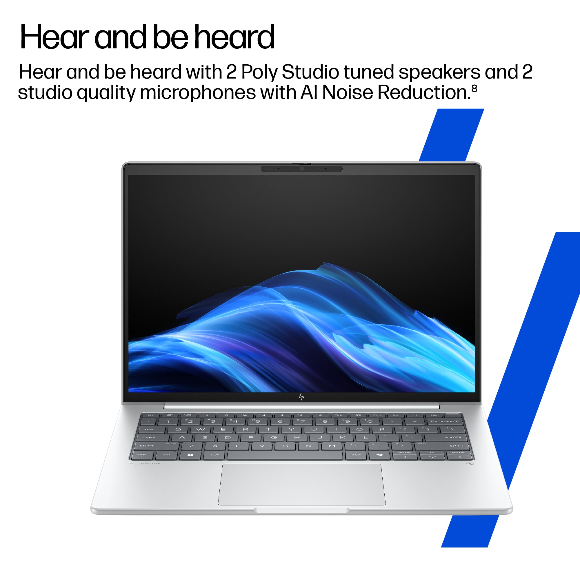 HP EliteBook 8 G1i Next Gen AI PC Copilot+ PC Intel Core Ultra 7 256V Laptop 40.6 cm (16") WUXGA 16 GB LPDDR5x-SDRAM 512 GB SSD Wi-Fi 7 (802.11be) Windows 11 Pro Silver