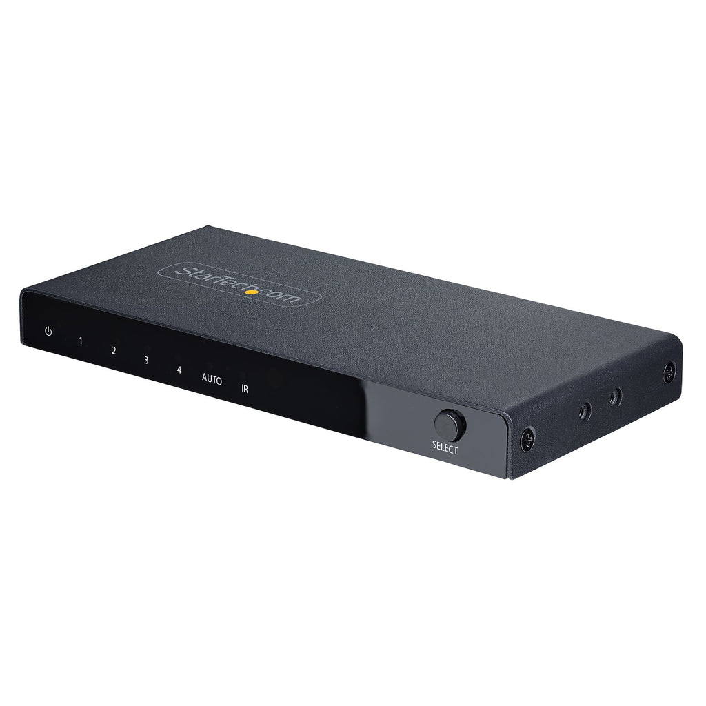 StarTech.com Switch HDMI 8K 4 ports, HDMI 2.1 4K 120Hz HDR10+, 8K 60Hz UHD, 4 Entrées 1 Sortie, Commutation Auto/Manuell