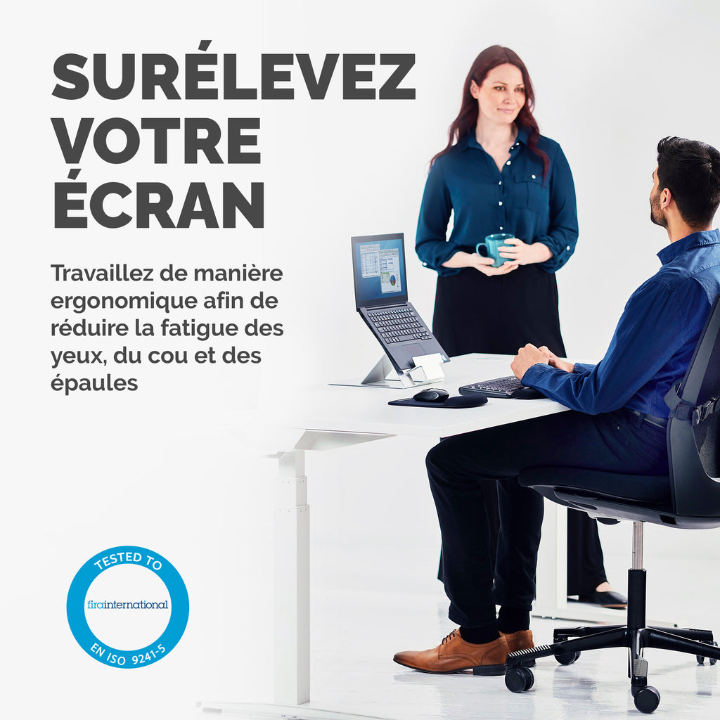 Fellowes Hylyft Support Ordinateur Portable en Aluminium, Argent