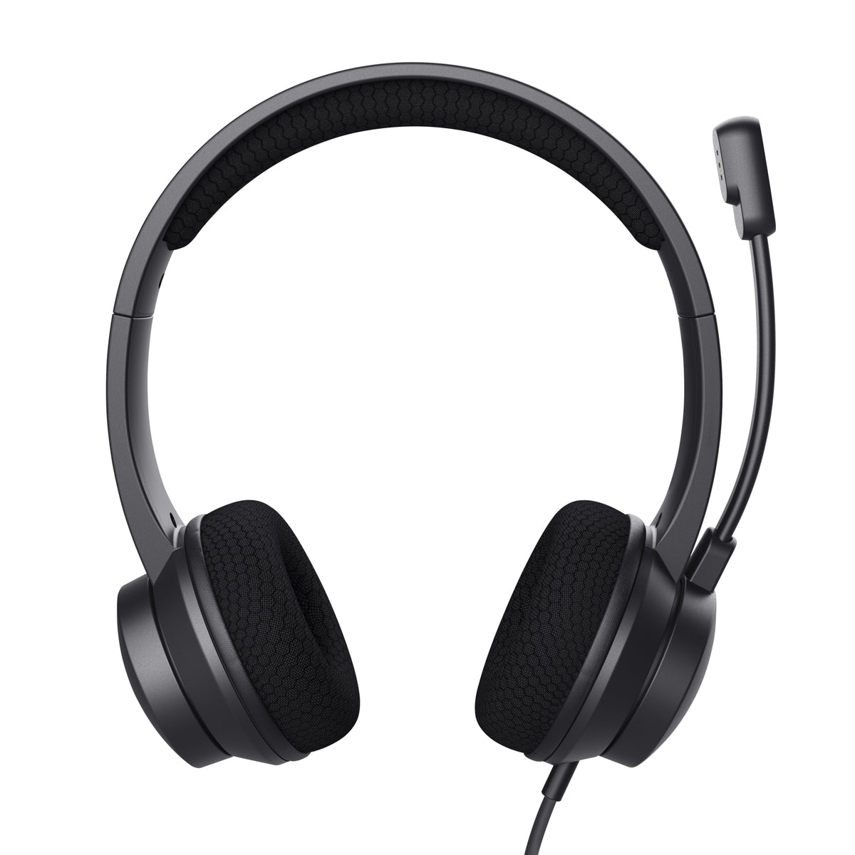 Trust Ayda Casque Filaire avec Arceau, Microphone Antibruit ENC, USB Type-A, Noir