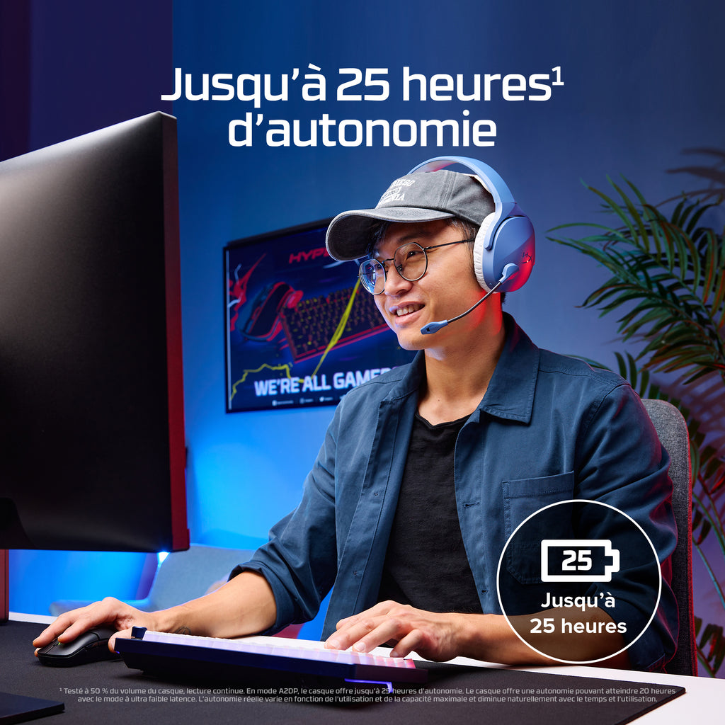 Casque de Jeu Sans Fil HyperX Cloud Jet, Noir