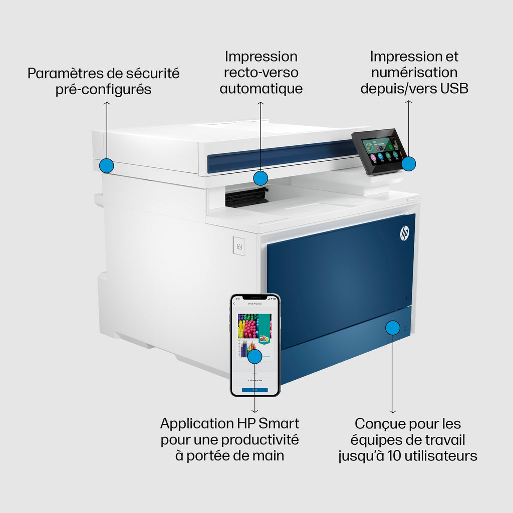 HP Color LaserJet Pro 4302dw Imprimante Multifonction Couleur