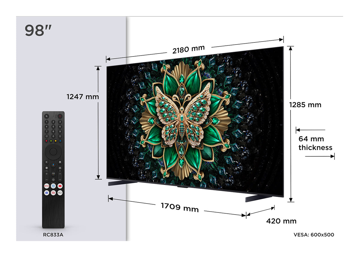 TCL C6K 98C6K TV 2,49 m (98") 4K Ultra HD Smart TV Wifi Métallique