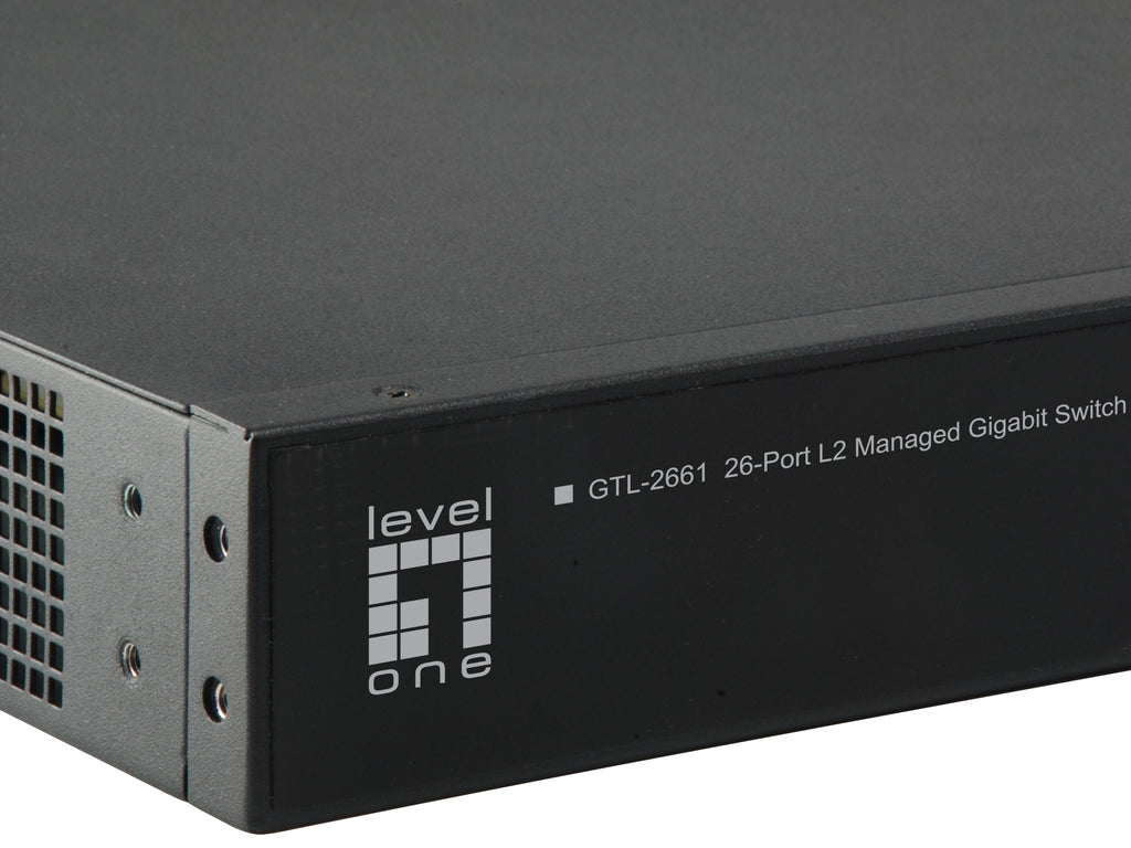 LevelOne GTL-2661 commutateur réseau Géré L2 Gigabit Ethernet (10/100/1000) Noir - vue 3