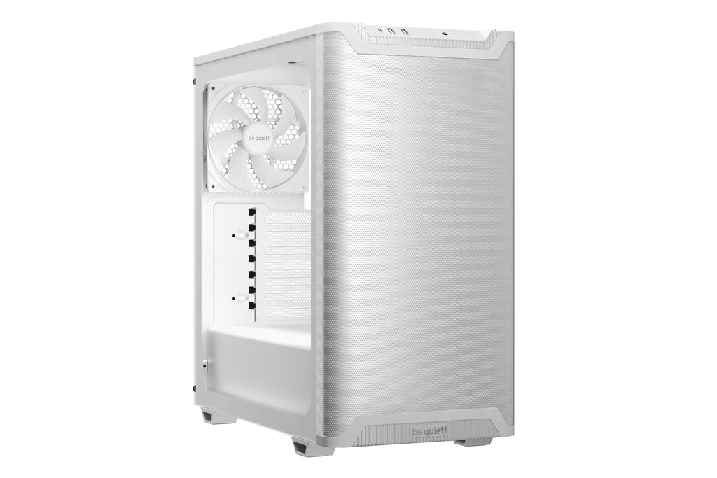 be quiet! Pure Base 501 Blanc | Boîtier PC vitré, Mini ATX / Micro ATX / ATX, 2 ventilateurs Pure Wings 3 140 mm PWM