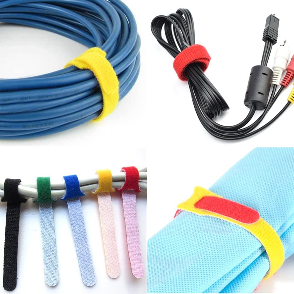 Techly 109528 serre-câbles Support attache de câble Velcro Multicolore 10 pièce(s)