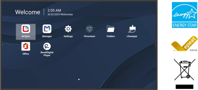 Viewsonic CDE4331-1C Écran d'affichage dynamique 43" LCD 4K Ultra HD Wifi Android 14 Noir
