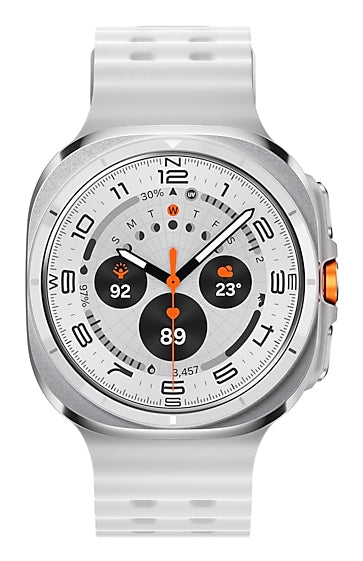 Samsung Samsung Galaxy Watch Ultra 3,81 cm (1.5") AMOLED 47 mm Numérique 480 x 480 pixels Écran tactile 4G Titane, Blanc Wifi GPS (satellite)