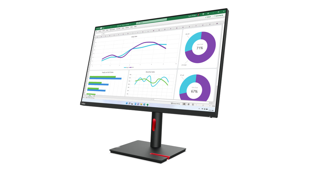 Lenovo ThinkVision T32h-30 écran plat de PC 80 cm (31.5") 2560 x 1440 pixels Quad HD LED Noir
