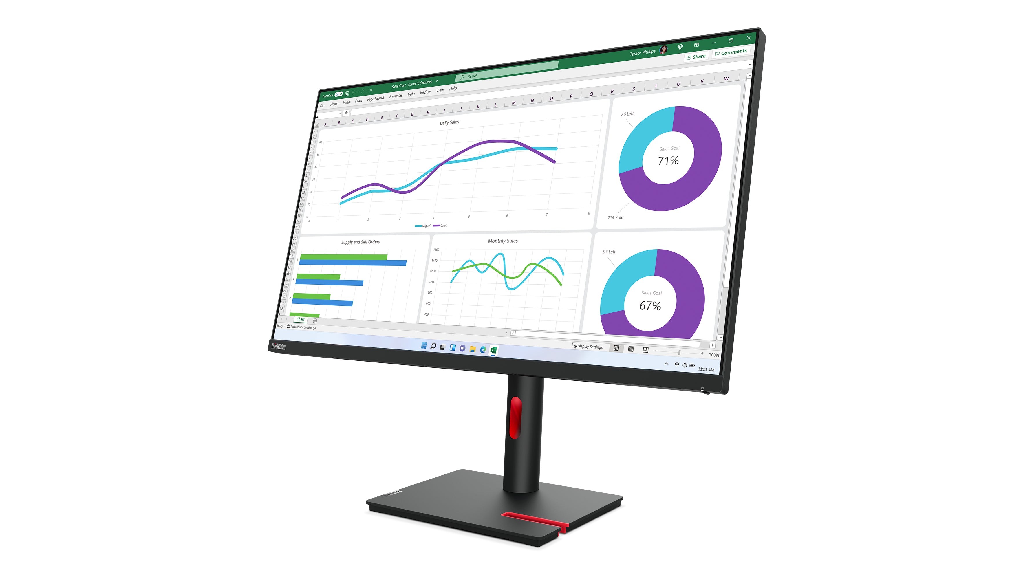 Lenovo ThinkVision T32h-30 écran plat de PC 80 cm (31.5") 2560 x 1440 pixels Quad HD LED Noir